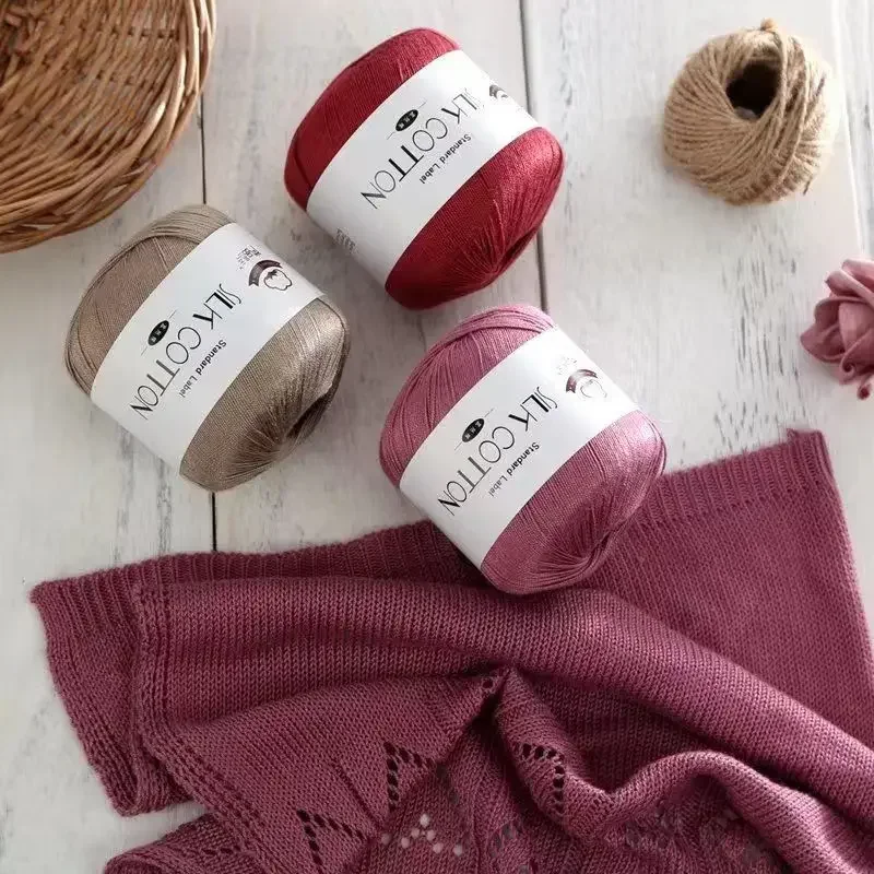 50g/pcs Silk Lace Cotton Milk Crochet Yarn Baby Hand-Knitted Warm Soft Knitting Thread for Hand Knitting Supplies Cross Stitch 5