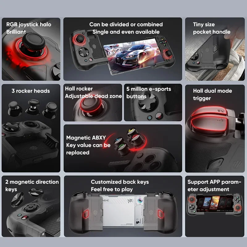 Redmagic Shadow Blade Gamepad 2 Black Textured Soft Rubber
