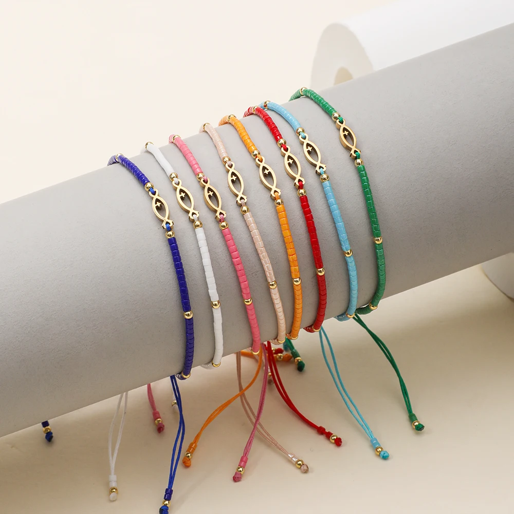 bracciale con laccio sfere in oro rosa croce centrale con diamanti e r – Dalù Gioielli