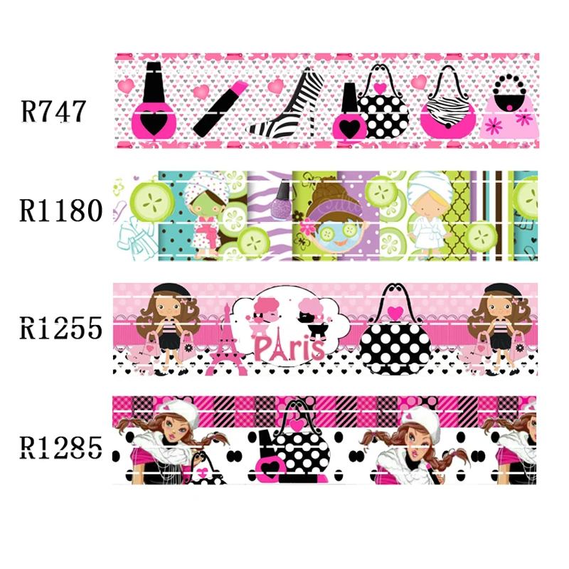 

50 yard Cartoon character 7/8inch 1inch 1.5inch 2inch 3inch printed cute princess grosgrain ribbon R747