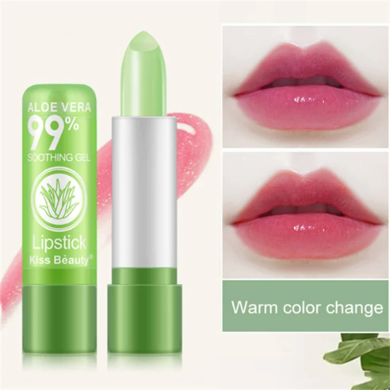 12PCS Moisturizing Aloe Color Changing Lipstick Long Term Moisturizing and Moisturizing Lipstick Lip Color Lip Care 2