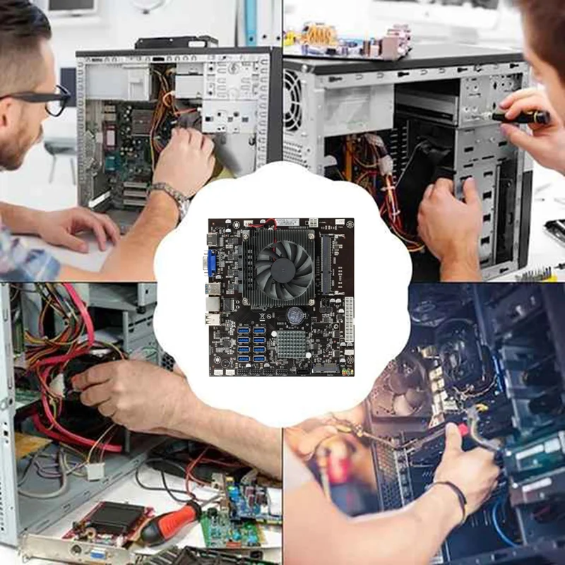 best computer motherboard B75 ETH Mining Motherboard 8 USB3.0 To PCIE X1 With Fan Support DDR3L SODIMM RAM MSATA For ETH Miner Motherboard top pc motherboards