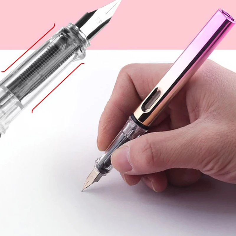  Plumas estilográficas de lujo para niñas para escribir  bolígrafos de tinta para suministros escolares y de oficina, regalo de  papelería, bolígrafo de caligrafía, escritura consistente, bolígrafos de  flujo suave (color: naranja