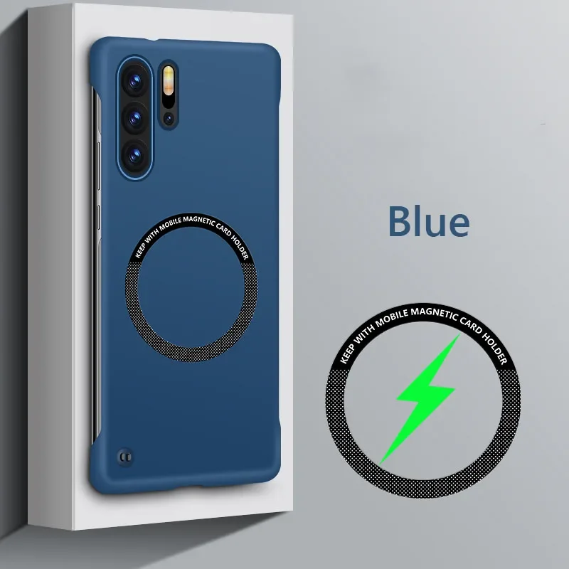 Luxury Frameless Magnetic Slim Case with Wireless Charging Compatibility
