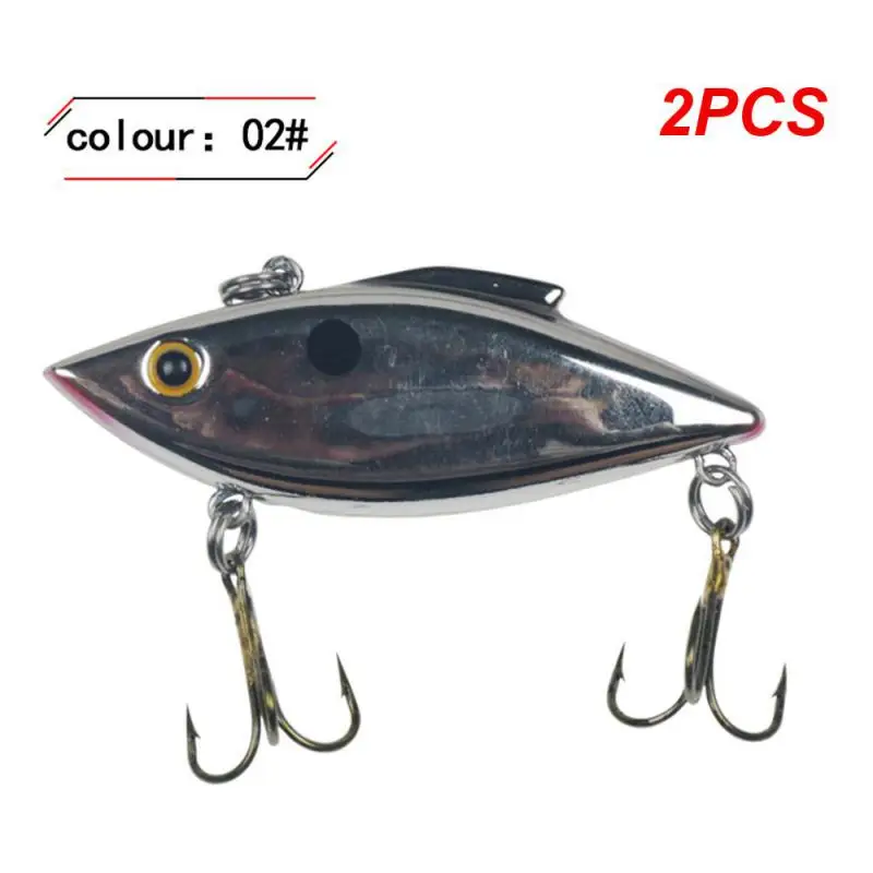 

2PCS Luya Bait Realistic Fake Bait 6cm Bionic Fake Bait Fishing Bait Vib Fake Bait Metal Bait Mini Body Shape 12g
