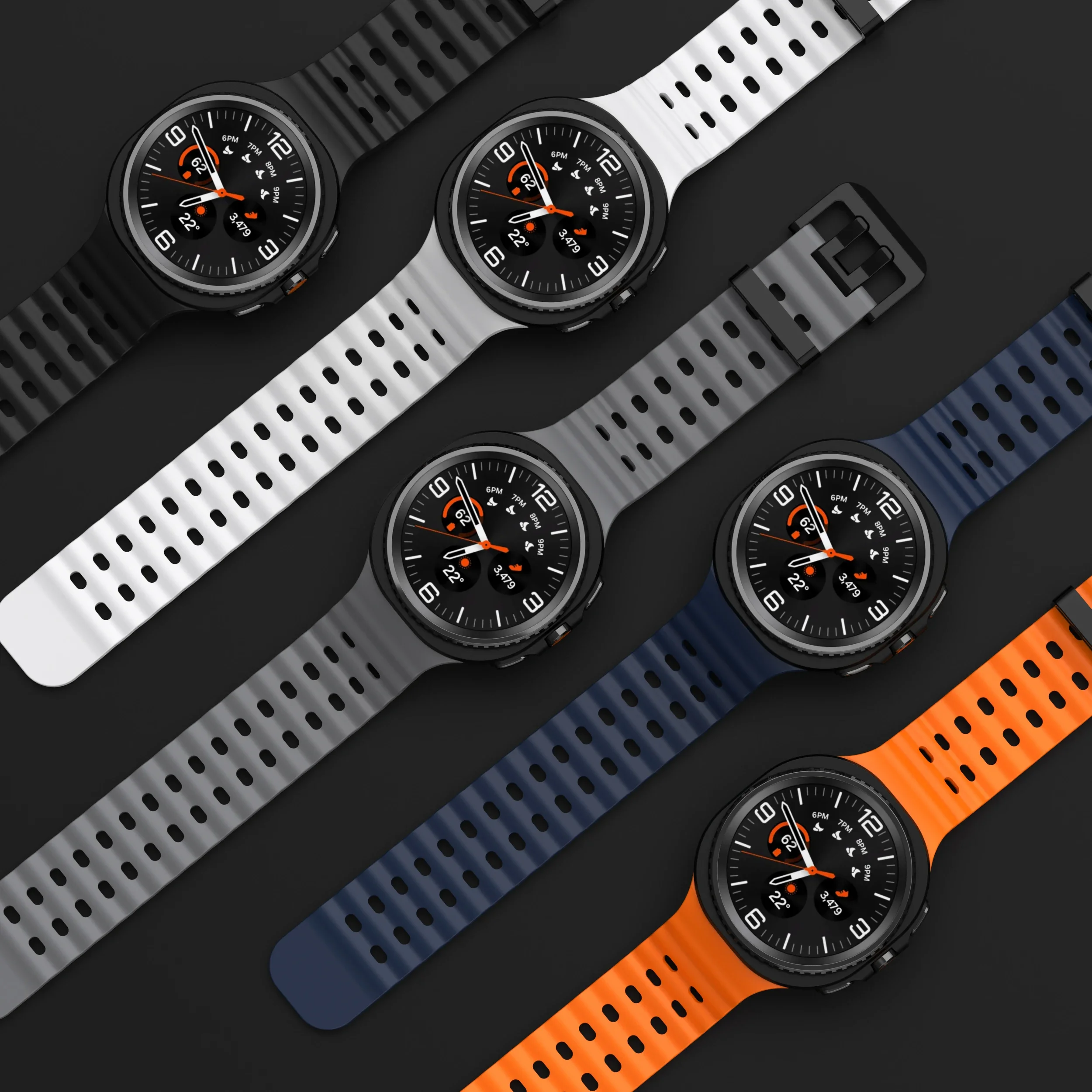 Premium Silicone Watchband for Samsung Galaxy Watch - Marine Blue