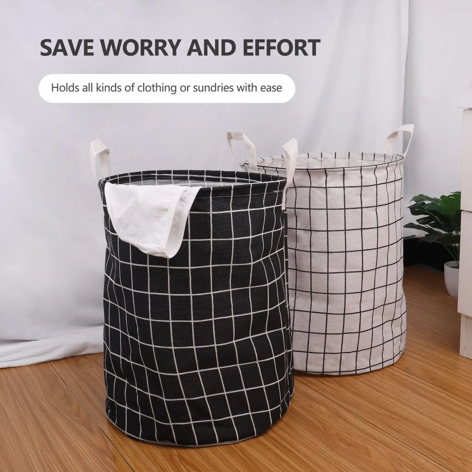 Foldable Waterproof Dirty Laundry Bucket Portable Home Laundry Bag Cotton  Linen Laundry Basket Large Capacity Storage box - AliExpress