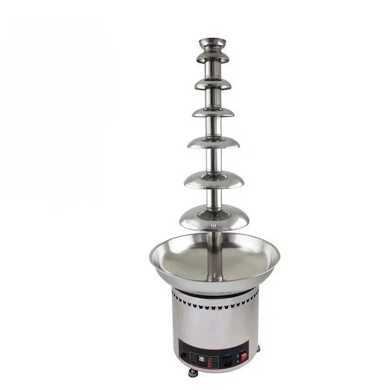 All Stainless Steel Electric et 6-Layer Chocolate Fountain & Waterfall Machine Home Party & Wedding Use for Hotels