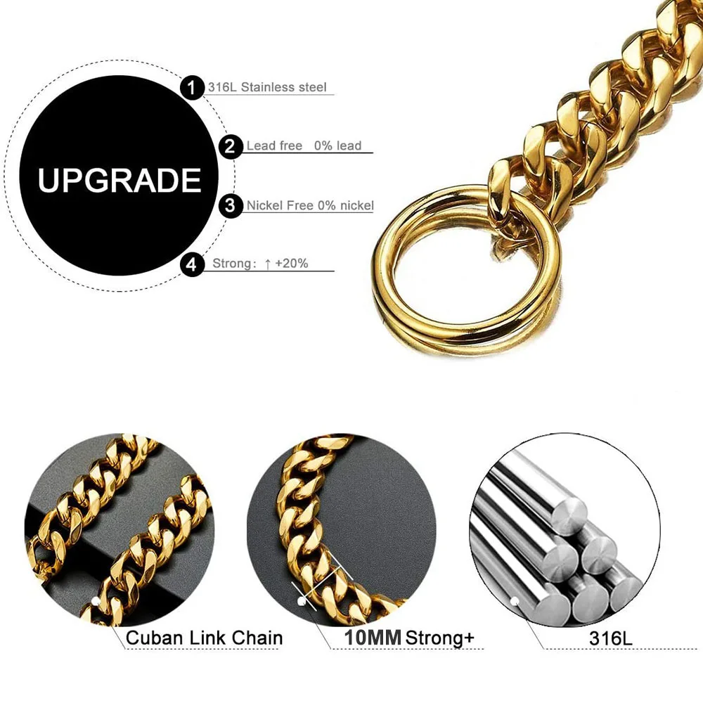 Dog Choke Chain Collars for Large Dogs Pitbull Bulldog Durable Stainless Steel Dog Slip P China dog collar,pet collar