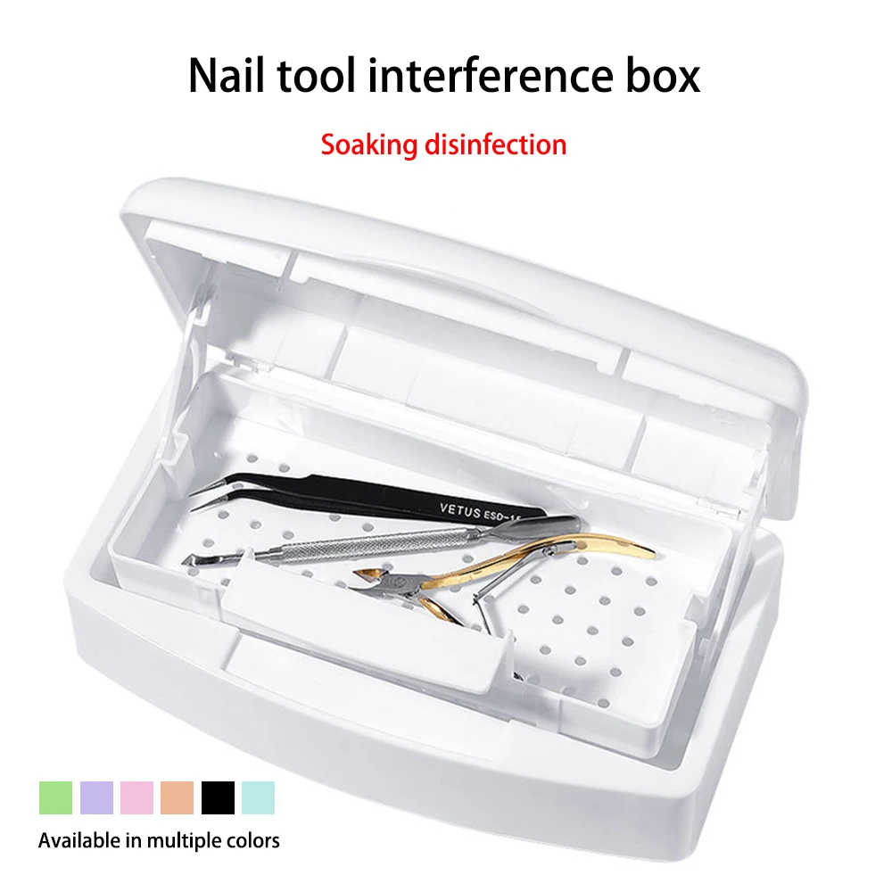 Nail Art Sterilizer Tray Alcohol Disinfection Filtration Box Nails