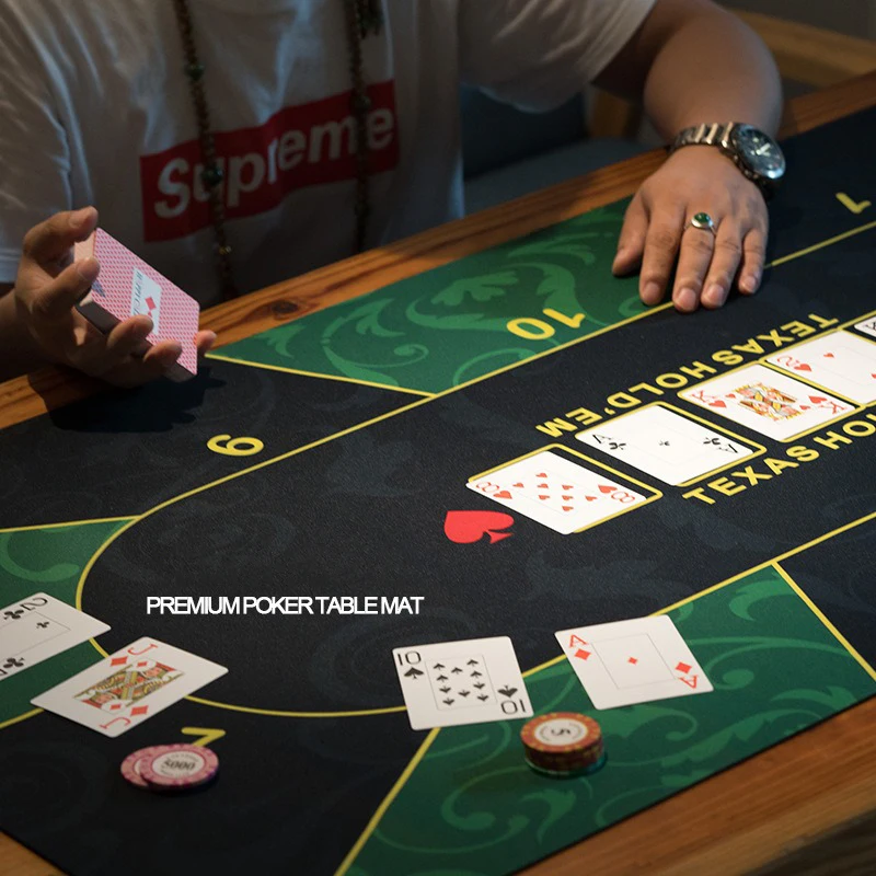 Texas Holdem Table Pad Portable Rubber Foam Poker Table Mouse Pad Keyboard Office Gaming Gambling Players Game Layout