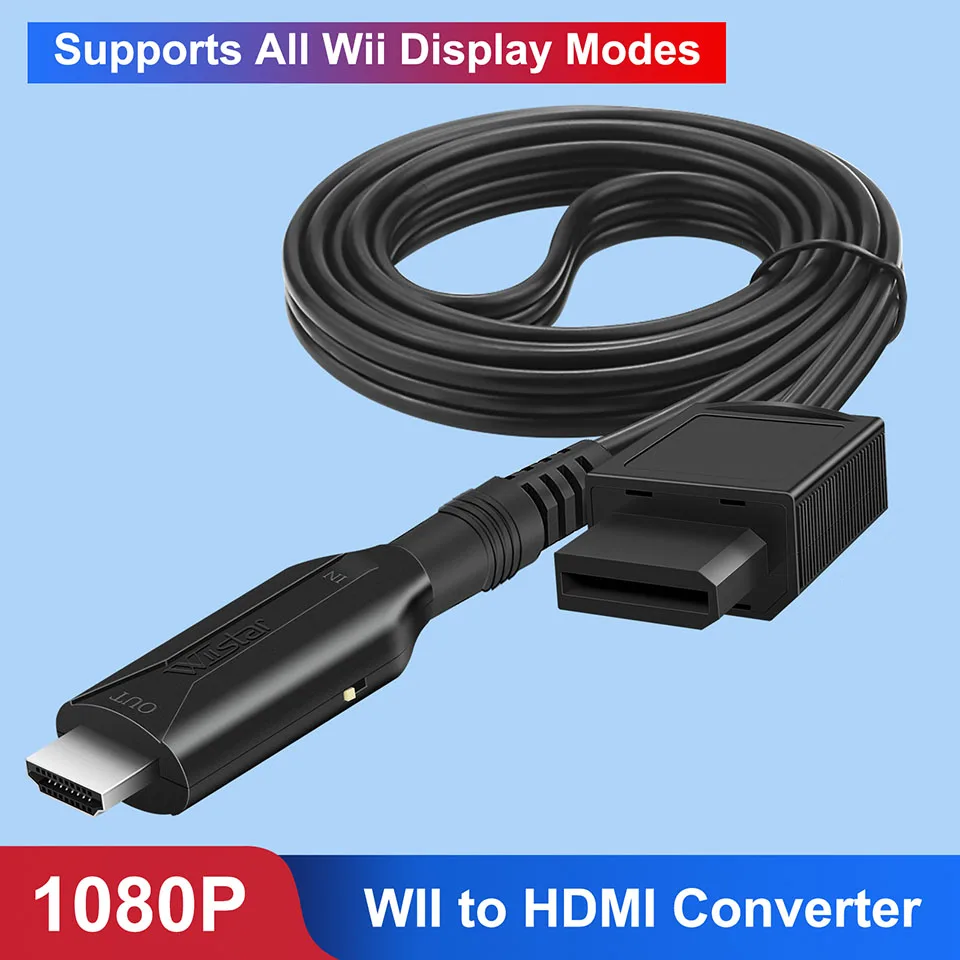 Completo hd 1080p Wii para Hdmi Conversor Adaptador Cabo Macho para Macho Wii2hdmi Conversor Plug And Play Compatível Wii para Exibição Hdtv