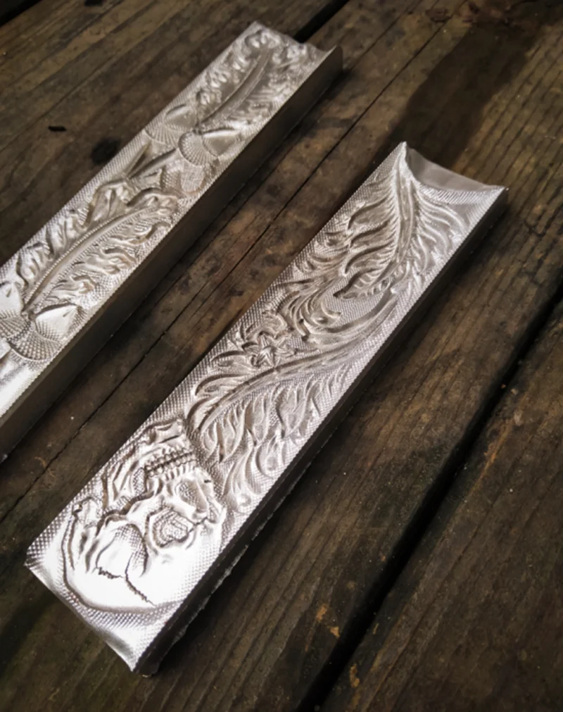 Printed Stamp Molds For Leather Product Decoration Oak Leaf Tang Grass Pattern 3D Skull Pattern Make Leather Belts