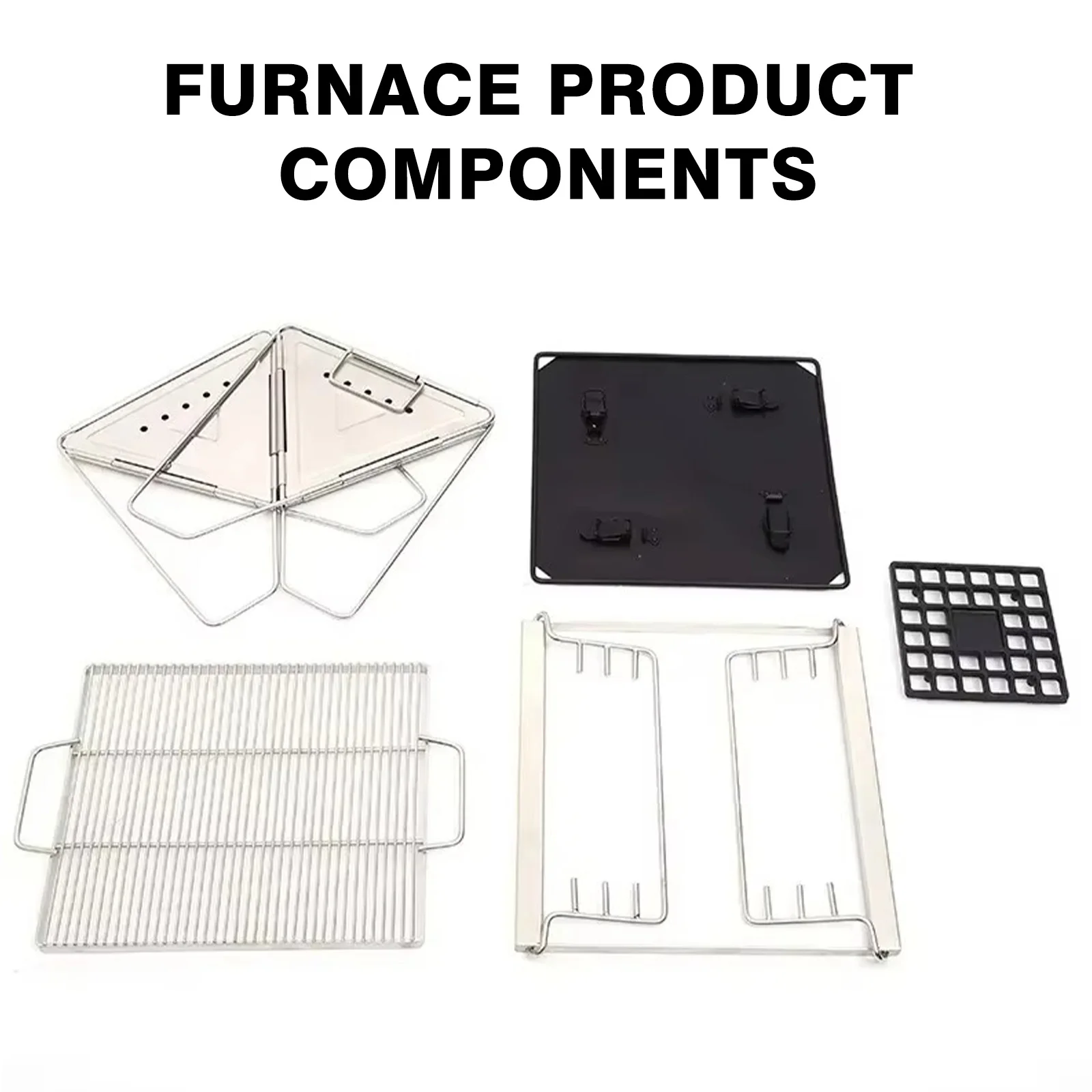 Outdoor Stove Camping Portable Folding Grill Multifunctional Stainless Steel Fire Munch Barbecue Wood Stove Burning Bonfire