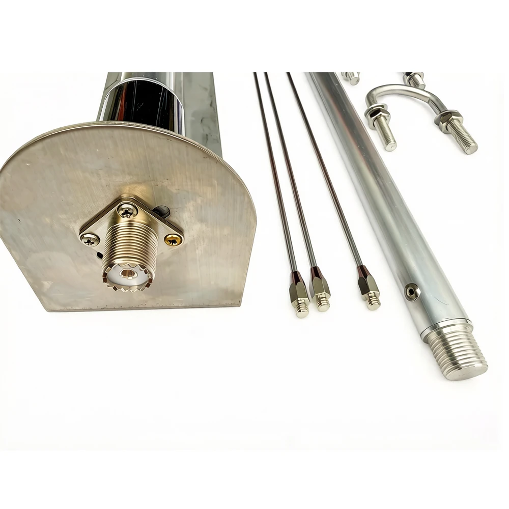 GP200 1/2 웨이브 FM 송신기 안테나, 5100W 고이득 실외 기지국 안테나(10M 케이블 포함), PL-259 커넥터