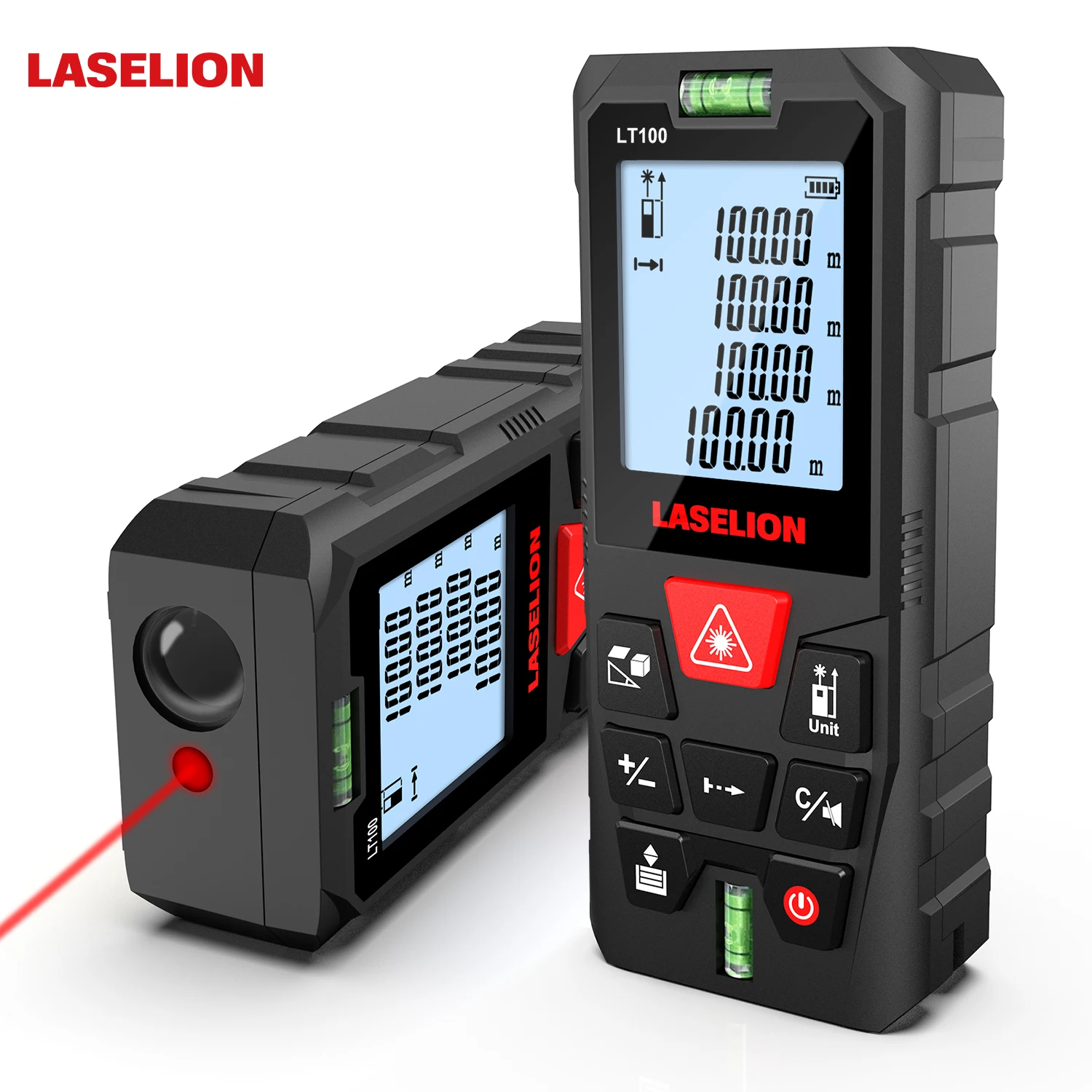 Laselion Laser Rangefinder 50M 70M 100M Mini Laser Measurement Tool Laser Tape High Accuracy Multiple Measurement Functions
