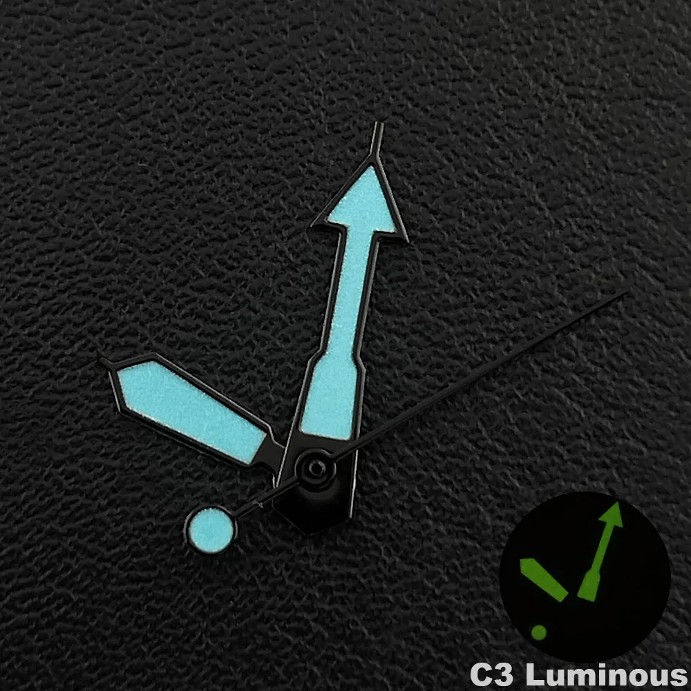 Green C3 Luminous 12.5mm Watch Hands - Premium Watch Accessories and Parts