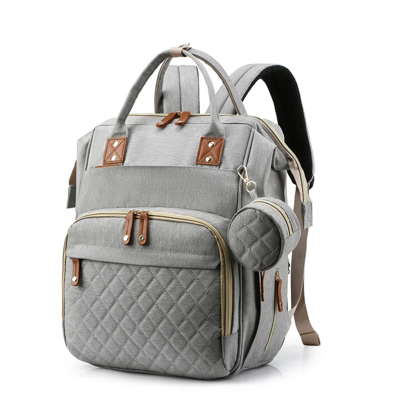 

2023 Hot Selling Baby Crib Baby Bag Multifunctional Double Shoulder Folding Bed Mommy Bag Charging Usb Shade Cloth Waterproof