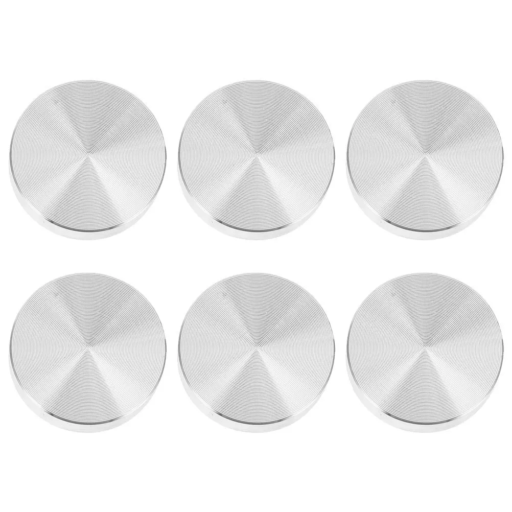 유리 테이블 상판용 6Pcs 알루미늄 합금 디스크 어댑터 커피 차 알루미늄 디스크용 두꺼운 금속 원형 디스크