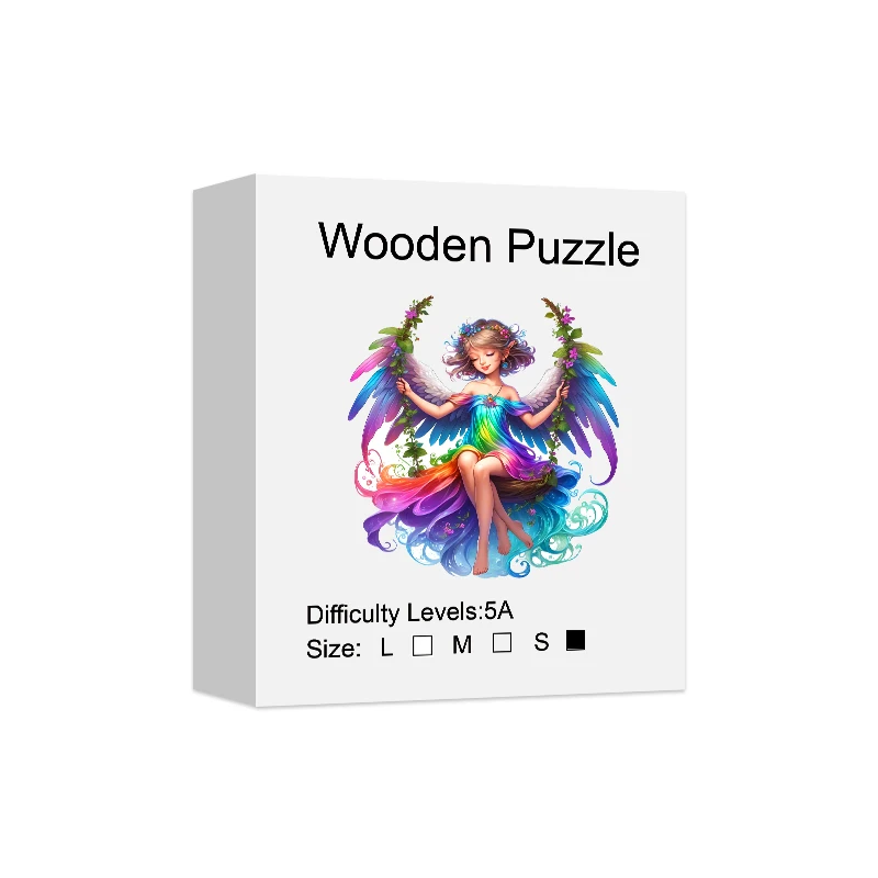 Elf Girl Wooden Puzzle, Uniquely Irregular Animal Shaped Jigsaw Puzzles, Perfect Birthday Holiday Gift For Lover And Friends