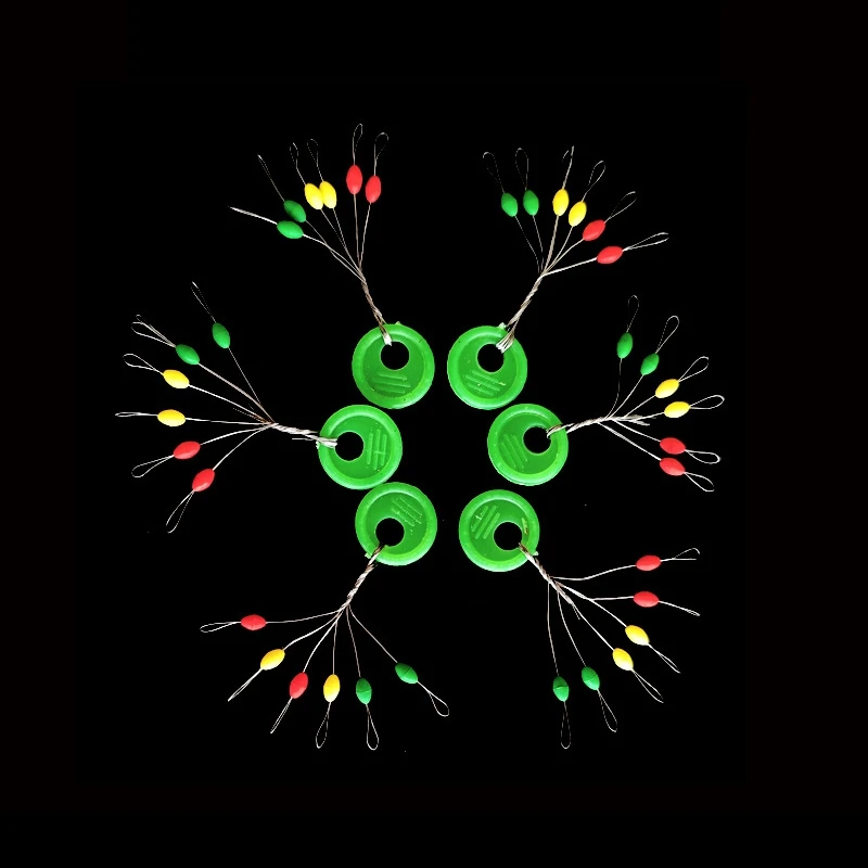 60pcs 10Group Carp Fishing Float Space Bean Float Rubber Stopper Space Beans Fishing Stopper Bobber Olive Fishing Tools