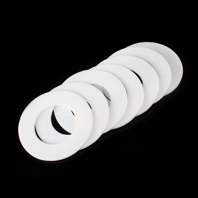 10pcs PTFE Flat Washers 45mmx35mmx2mm - White Teflon Gasket Seal Rings