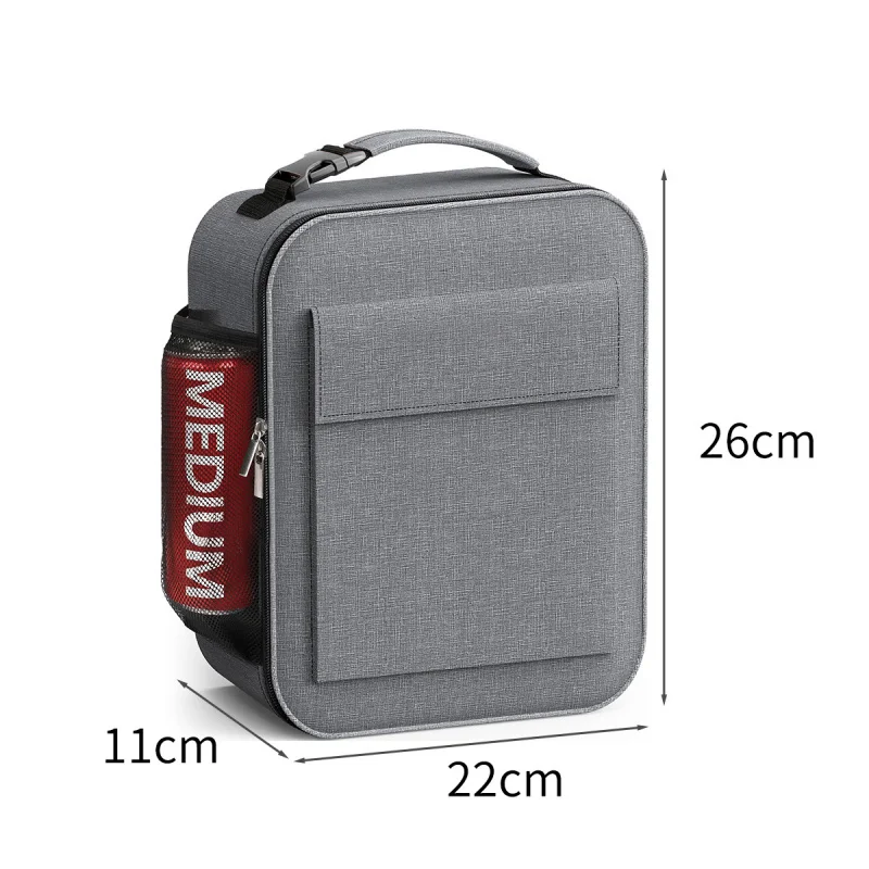 New Style Buckle Handheld Lunch Bag Thick Oxford Cloth Insulated Meal Bag for Office Workers
