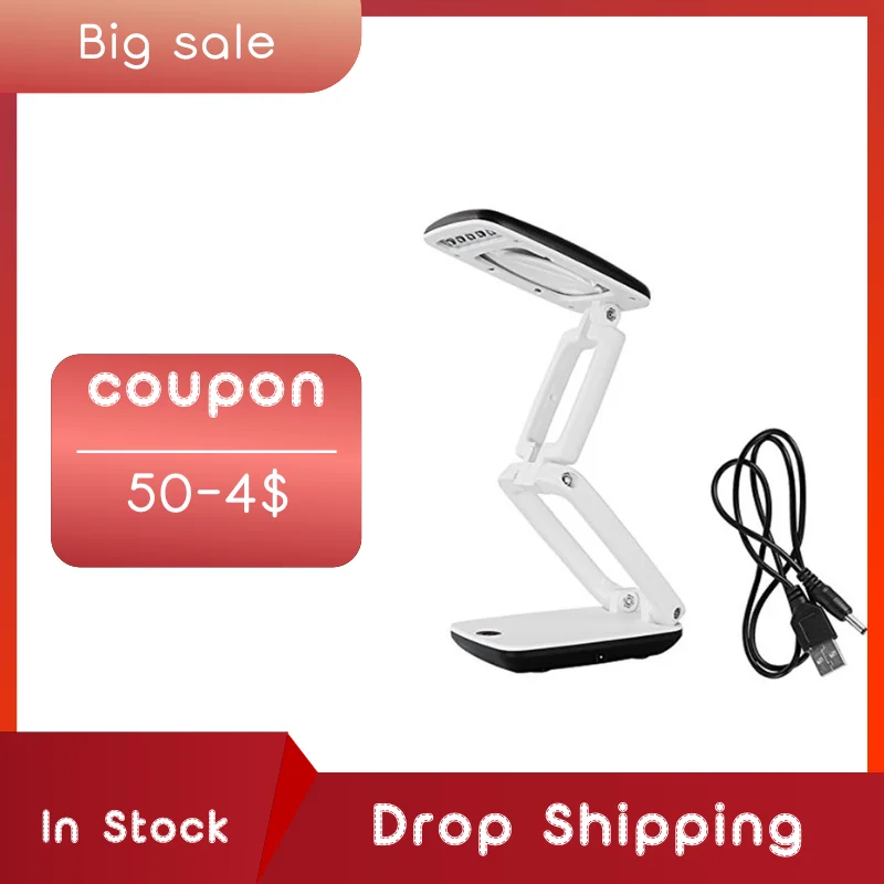 Lighted Desk Magnifying Glass Lamp with Light on Stand Led Portable Pocket Magnifier Visor Folding 3X for Reading Hobby