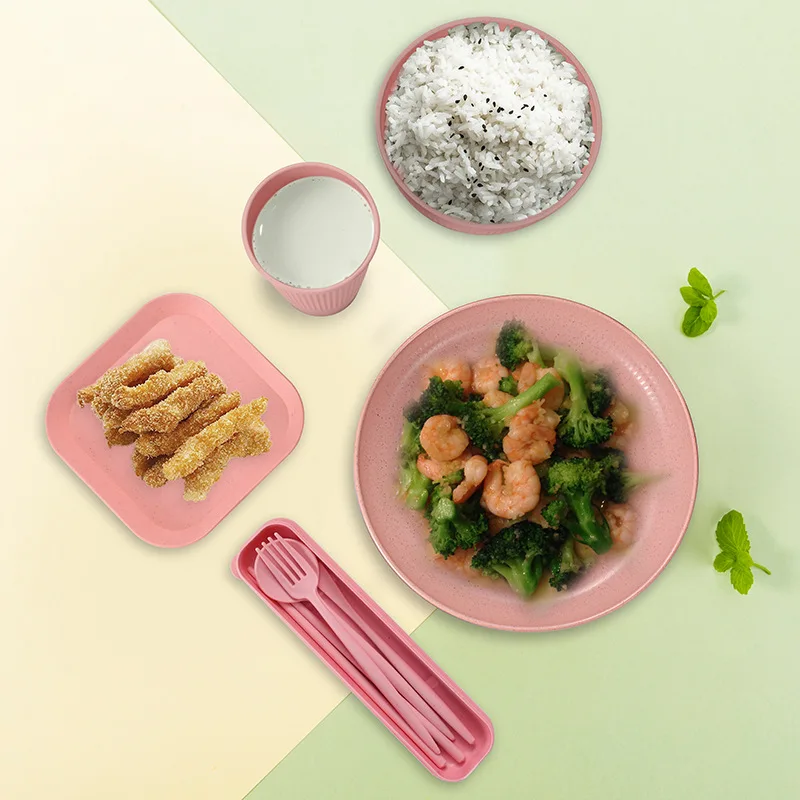 Plate Set Easy to Clean Food-grade Plastic Portable Camping Dinner Eating Soup  Bowl Dish Tableware for Travel - AliExpress