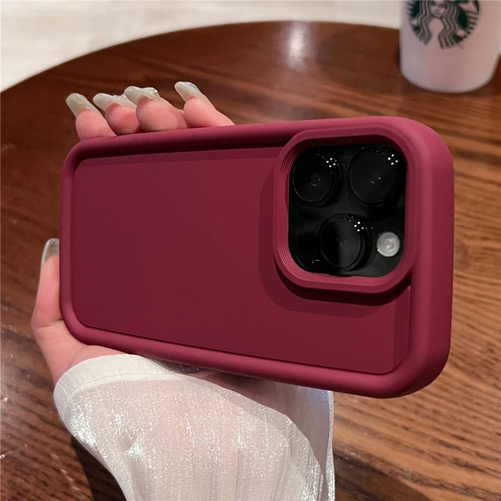 thumbnail image 1 of Luxury Matte Soft Candy Liquid Silicone Phone Case For iPhone 15 11 12 13 14 Pro Max Plus XS X XR Cases Shockproof Bumper Cover, 1 of 5