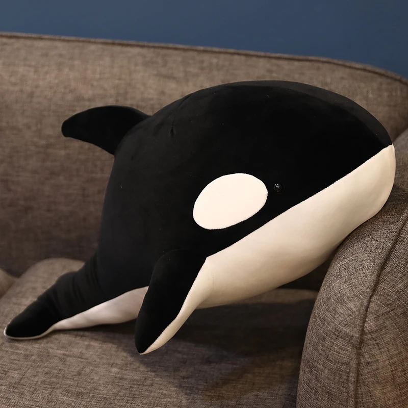 Soft Plush Toy Shark Big Killer Whale Doll Pillow Orcinus Orca Black And White Kids Boys Christmas Birthday Gift For Children