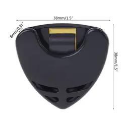 Guitar Pick Holder for Quick Storage - Durable Plastic Plectrum Case (Black)