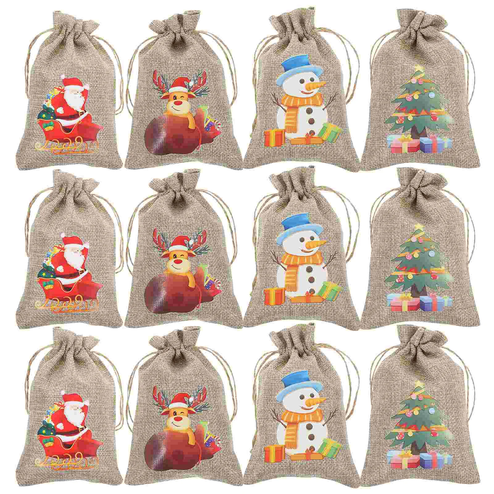 

24pcs Cartoon Gift Bag Drawstring Pouch Reusable Cartoon Storage Bag Party Goodies Bag