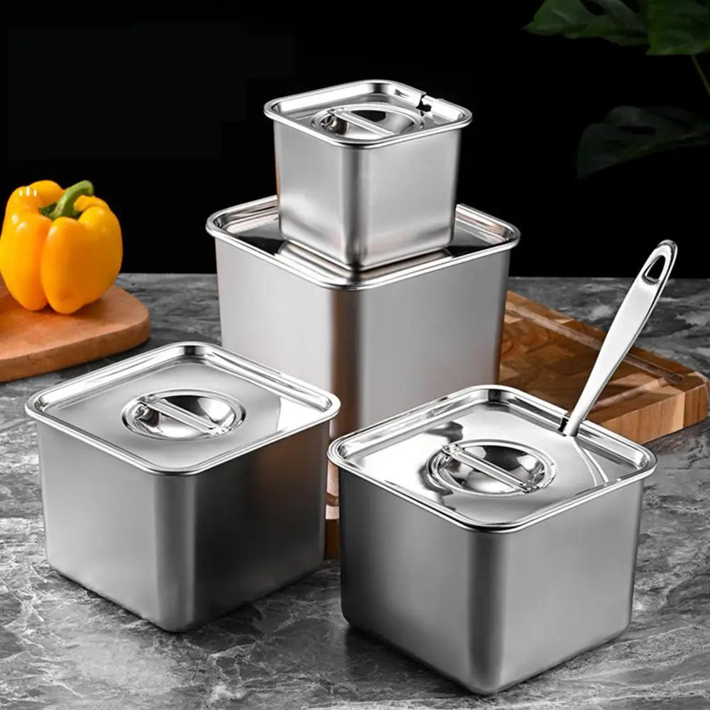 Food Grade Steel Airtight Spice Jar Set - 2025 Kitchen Oil Storage Containers