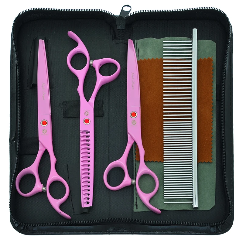 

7.0" Purple Dragon Professional Pet Dog Cat Grooming Curved Scissors Haircut Shears Japan Steel Animals Styling Supplies B0036B
