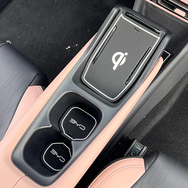 Car Coaster Pads For BYD Dolphin Mini By Slot Storage Water Cup Mat Non-Slip Mat Car Interior Supplies Artifact Decoration Interior Anti-Dirty
