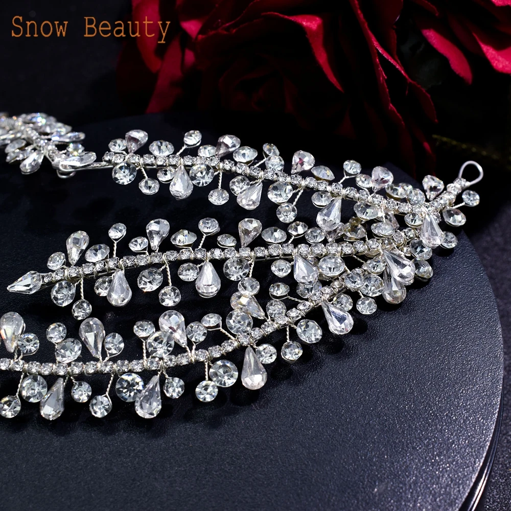 DZ035 Rhinestone Bridal Headband Bride Tiaras and Headdresses Crystal Wedding Hair Accessories Pageant Tiara Bride Hair Ornament