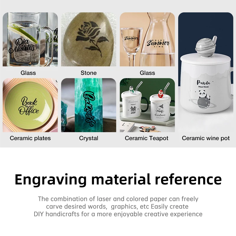 DAJA Laser Engraving Machine Glass Engraving Color Paper
