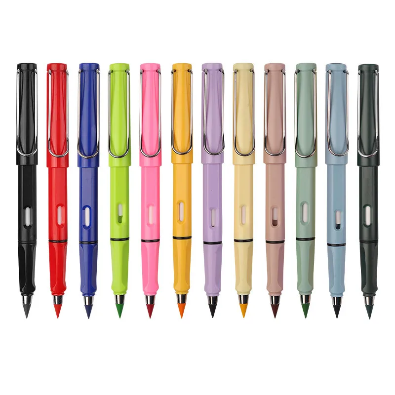 

morandi Eternal Pencil12 colored lead Upright pen school supplies Student Painting coloring pencils erasable color pencil