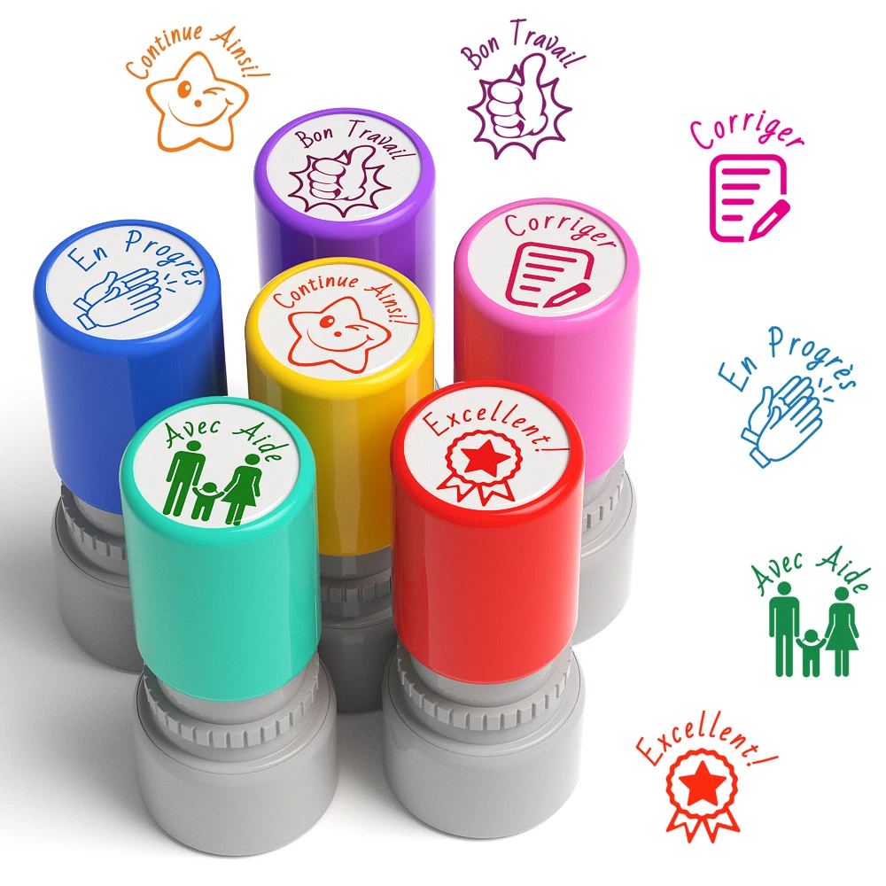 Teacher Seal 6 Commendation Award Evaluation Cartoon Color Transparent Storage Box