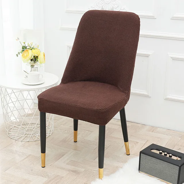 Thickened Curved Backrest Dining Chair Cover Special-shaped Cover 4