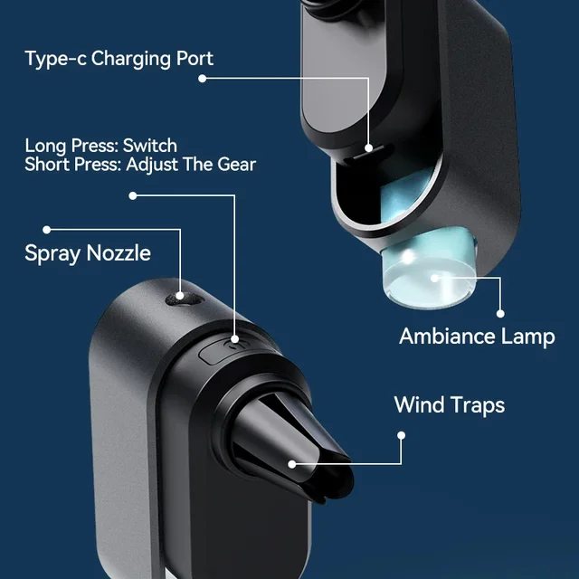 Diffuseur d'arôme automatique pour voiture intelligente, assainisseurs d'air, intelligent, type spray, parfum, aromathérapie 5