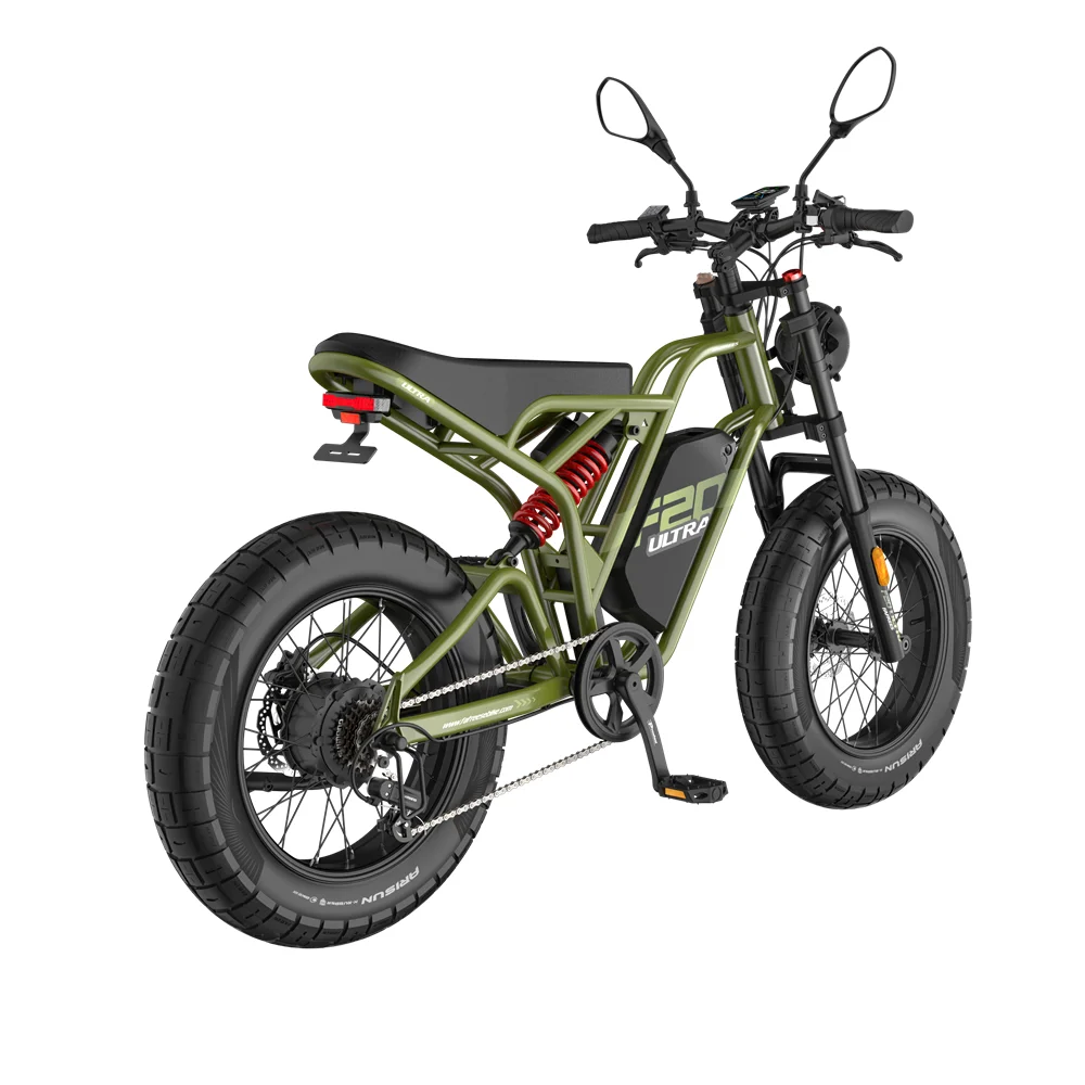 Bicicleta Eléctrica Benxi Seeker De 24" Con Neumáticos Anchos Y 3000 W Para Adultos