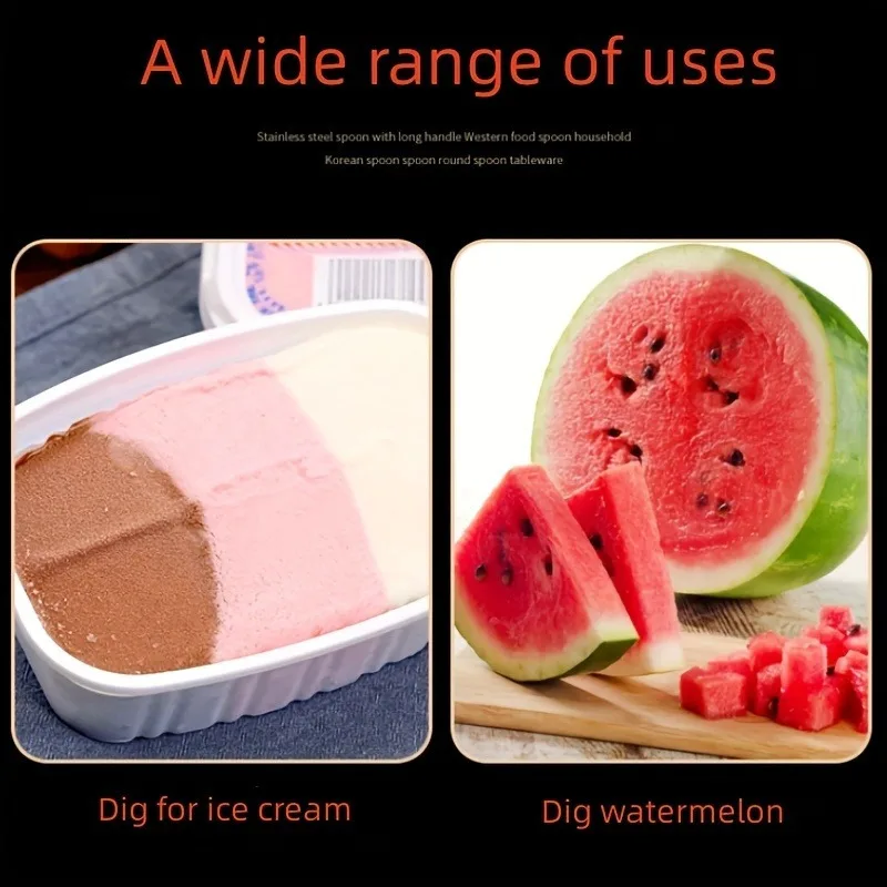 1pc Creative Ice Cream Spoon, Dessert Spoon, Watermelon Spoon Washable and Convenient Suitable for A Multi-purpose Spoon