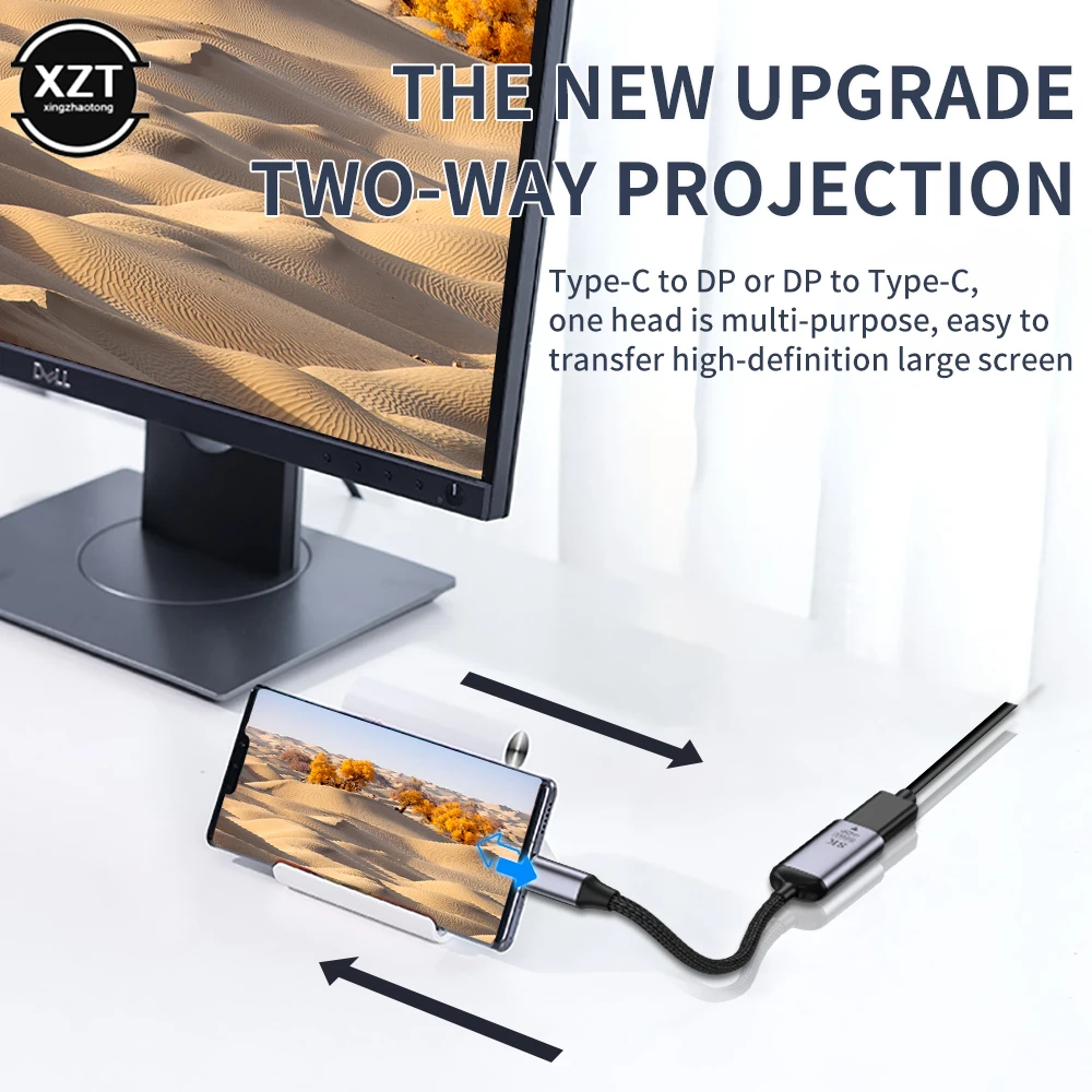 USB Type-C-DP/MiniDP  ̺  8K@60Hz Ʈ ȭ Macbook Pro Ʈ   ũ  ȯ