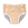 Reusable Adult Diaper Snap Button Closure Pure Cotton Orange Breathable Leakage Proof Elderly Cloth Nappy for Incontinence 4