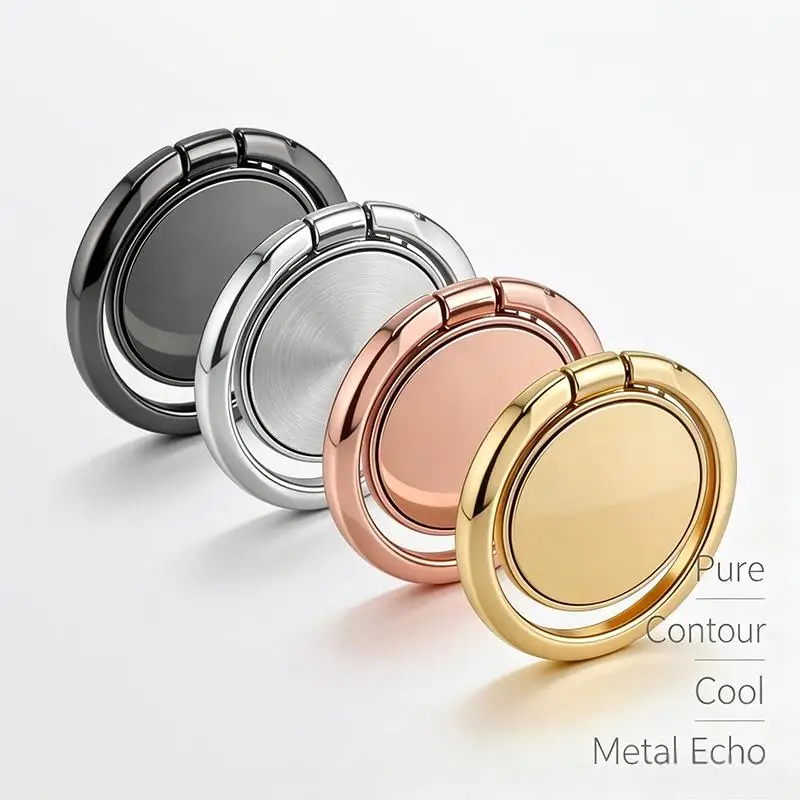 Enhance Your Grip: Metal Phone Ring Holder with 360° Rotation and Strong Adhesive