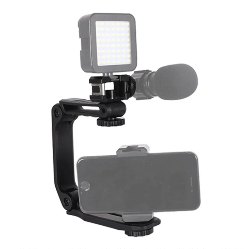Camera Gimbal Stabilizer Video Stabilizer for Clear Shots with Professional Handle for Videos Phones Light Folding Support