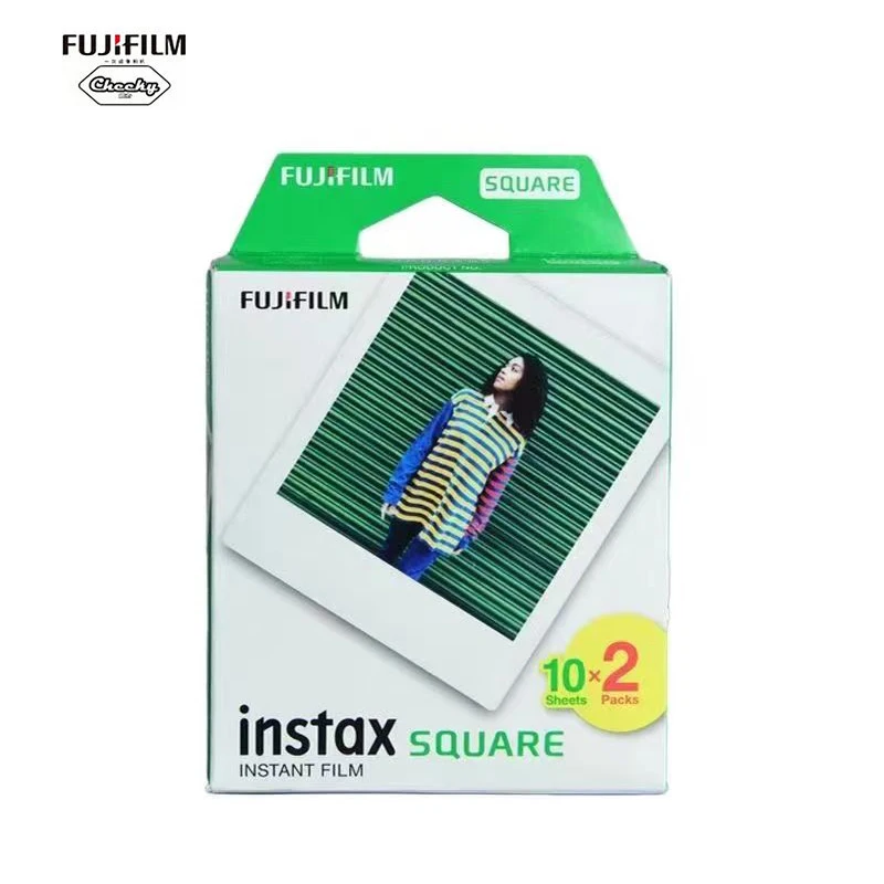 10 Fogli Fujifilm Instax Square Film White/Black Edge Photo Paper Per Instax Camera Sq10 Sq6 Sq20 Condividi Sp-3 Printer