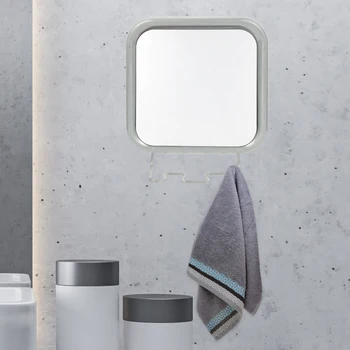 กระจกอาบน้ำกันฝ้าสำหรับห้องน้ำ ใช้โกนหนวดได้ ติดตั้งบนผนังกระเบื้องหรือกระจก ไม่ต้องเจาะ 1